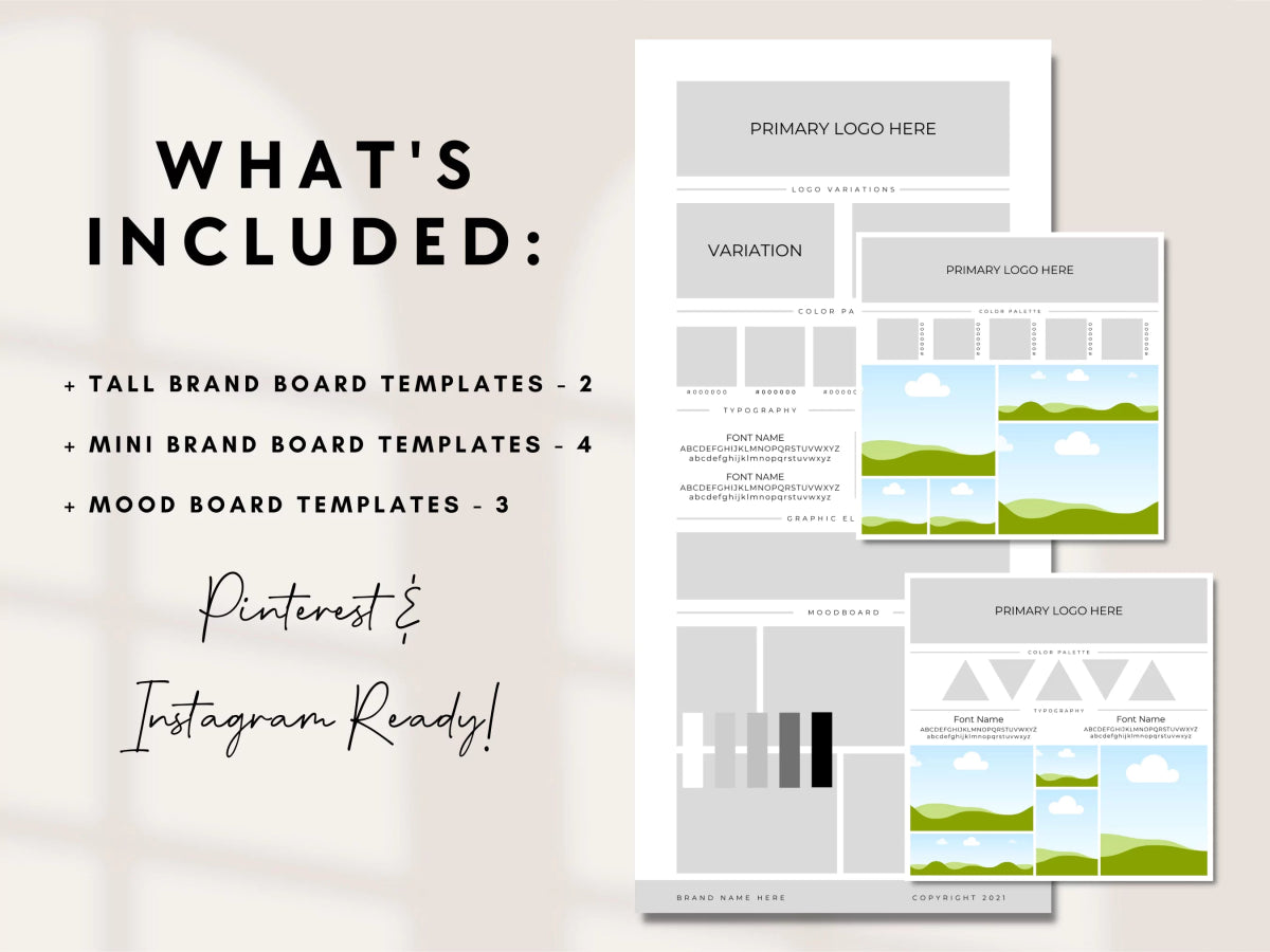 Brand and Mood Board Style Guide Canva Template - Trendy Fox Studio