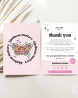 Butterfly Retro Business Thank You Card Canva Template - Trendy Fox Studio