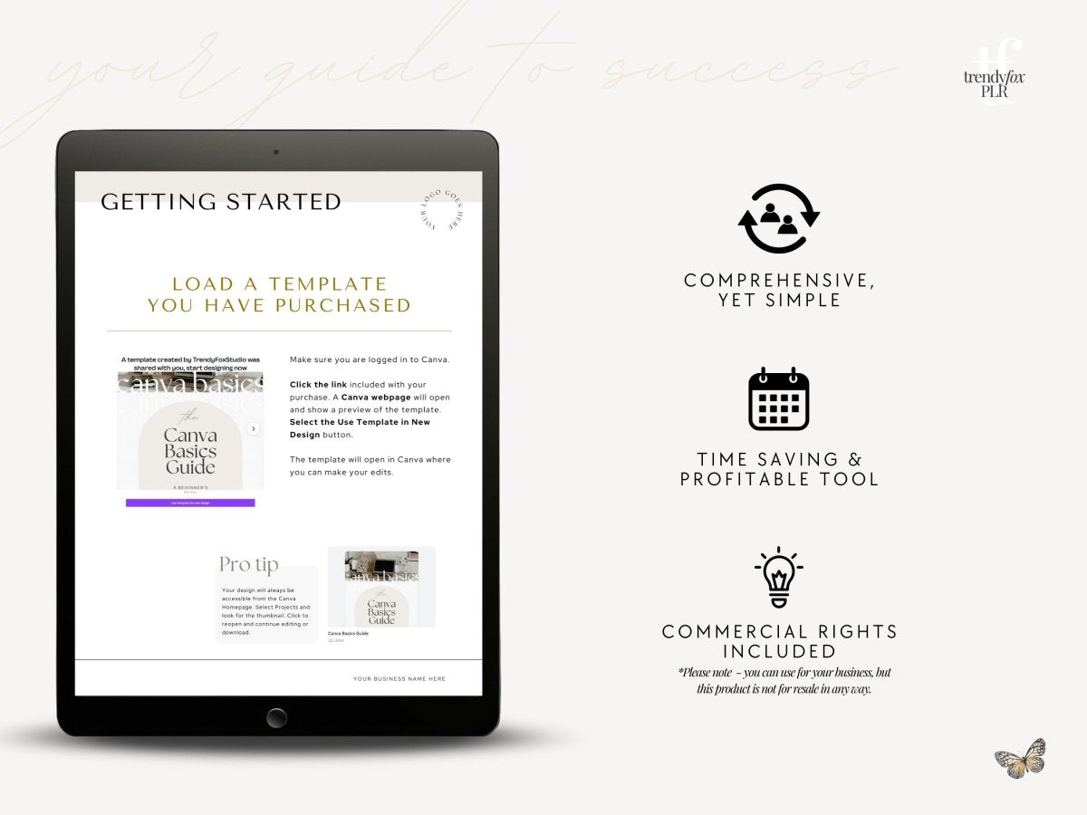Canva Basics Quick Start Guide, Done-For-You Canva Manual | Canva Template - Trendy Fox Studio