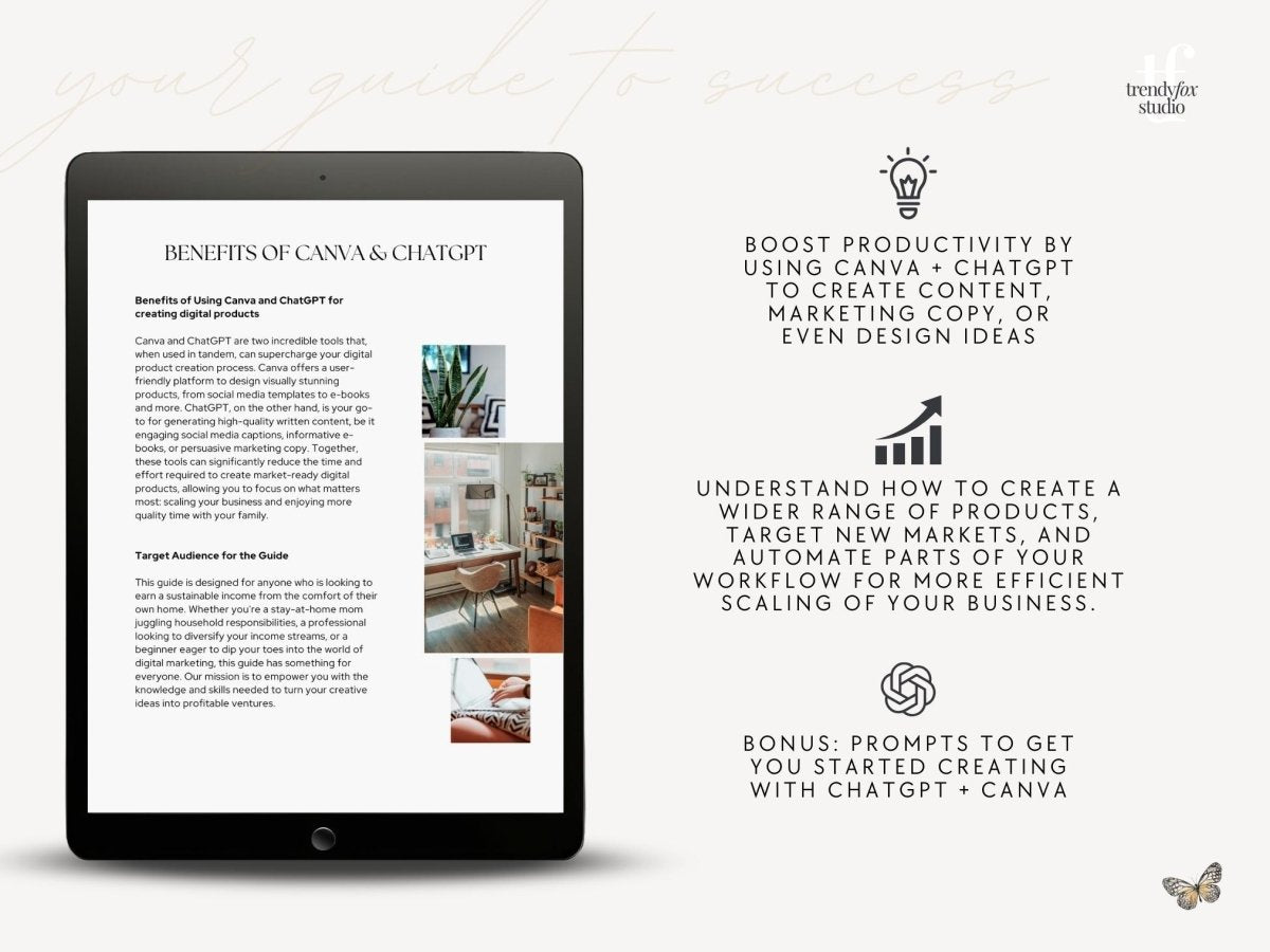 ChatGPT & Canva Guide to Passive Income - Trendy Fox Studio