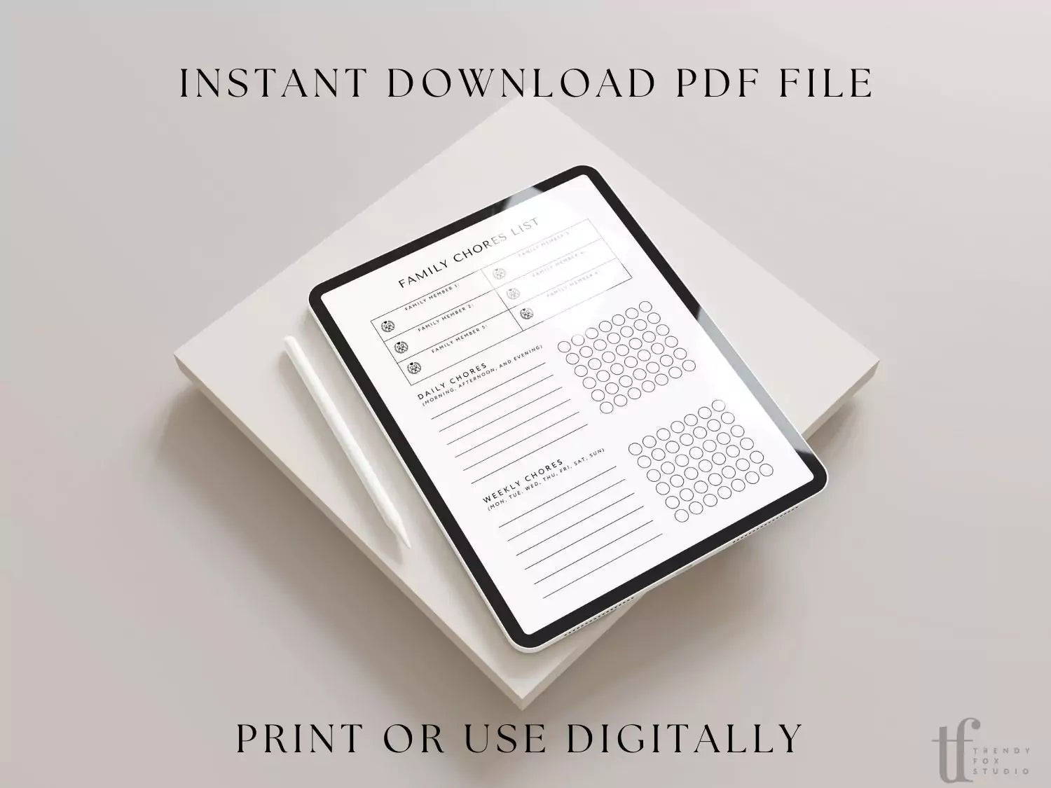 Cleaning & Decluttering Planner - Trendy Fox Studio