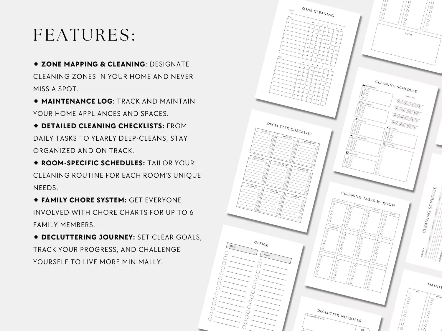 Cleaning & Decluttering Planner - Trendy Fox Studio