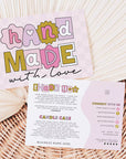 Cute Candle Care Card Canva Template | Bryn - Trendy Fox Studio