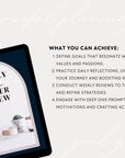 Digital Goal Workbook, Motivational Planner, Journal Prompts for Goal Getters - Trendy Fox Studio