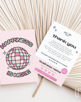 Disco Ball Retro Business Thank You Card Canva Template - Trendy Fox Studio