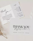 Elegant Minimal Business Thank You Card Canva Template | Cinna - Trendy Fox Studio