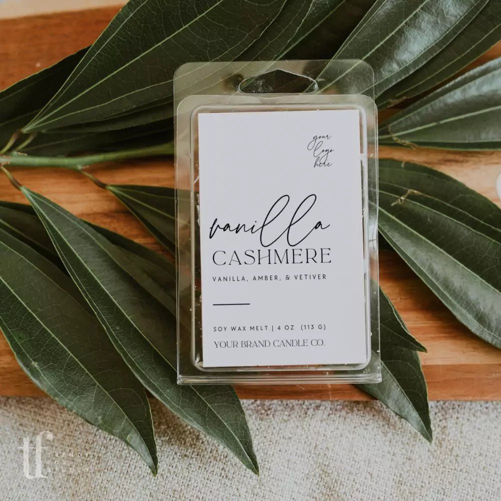Elegant Modern Minimal Wax Melt Label Canva Template | Ayla - Trendy Fox Studio