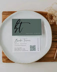 Elegant Sage Business Card with QR Code Canva Template | Vera - Trendy Fox Studio