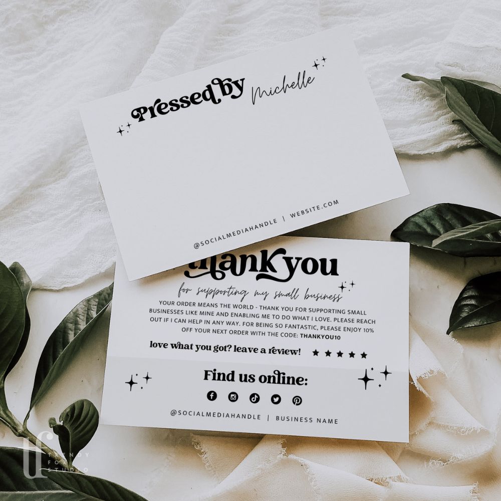 False/Artificial Nails Backing Card, Editable Press On Nail Display Card Canva Template | Dani - Trendy Fox Studio