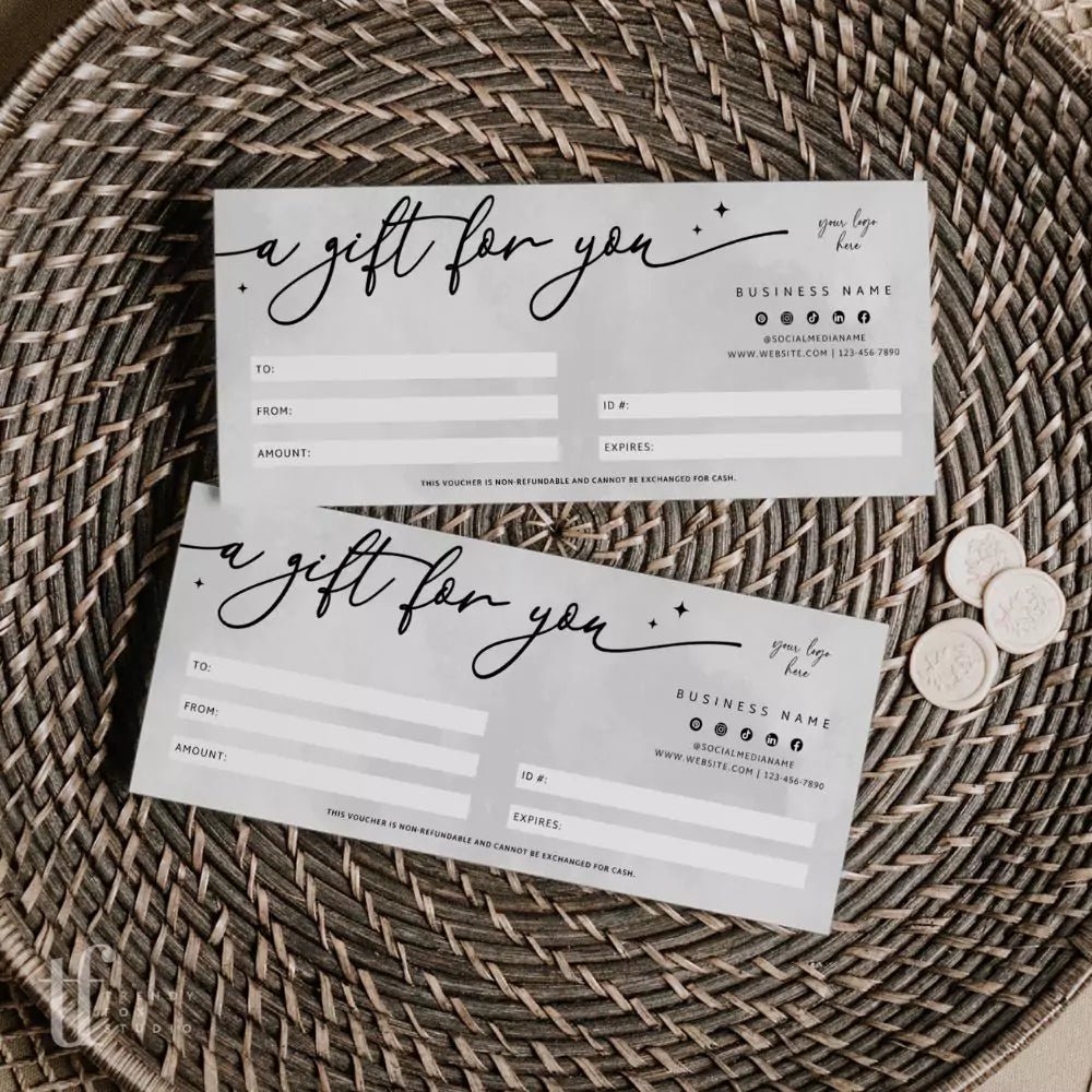 Gift Certificate Canva Template | Cinna - Trendy Fox Studio