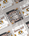 Groovy Retro Halloween Snap and Share Business Thank You Card Canva Template - Trendy Fox Studio