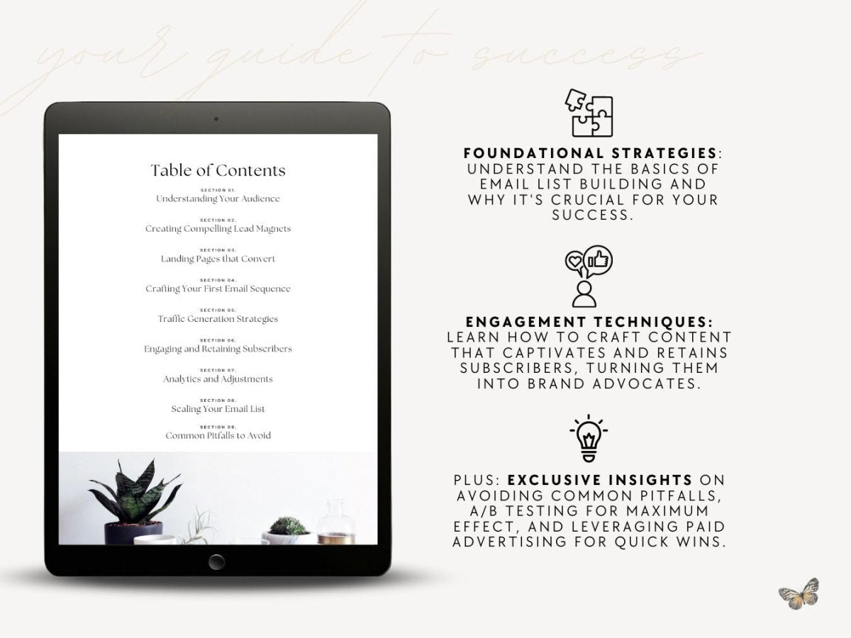 Guide to Grow Your Email List, Email Marketing Starter Guide - Trendy Fox Studio