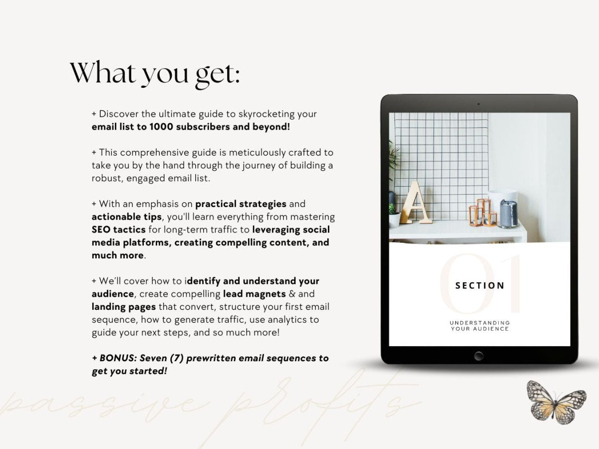 Guide to Grow Your Email List, Email Marketing Starter Guide - Trendy Fox Studio