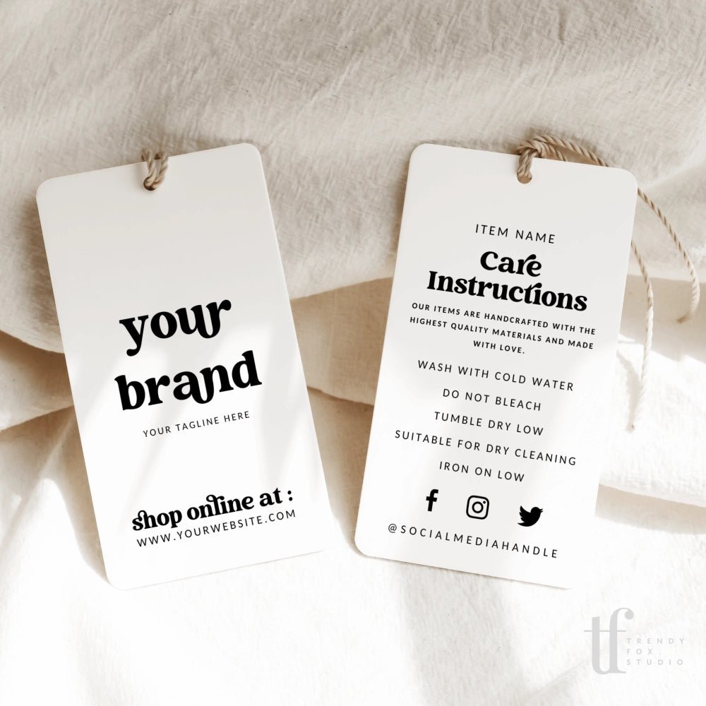 Hang Tag, Garment Swing Tag Canva Template | Dani - Trendy Fox Studio