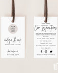 Hang Tag, Garment Swing Tag Canva Template | Dusk - Trendy Fox Studio