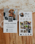 Instagram Style Business Card Canva Template with QR Code - Trendy Fox Studio