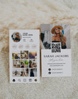 Instagram Style Business Card Canva Template with QR Code - Trendy Fox Studio