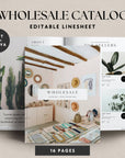 Line Sheet Template, Editable Wholesale Catalog, Pricing & Services Guide Canva Template - Trendy Fox Studio