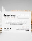 Minimal Boho Business Thank You Card Canva Template | Celine - Trendy Fox Studio