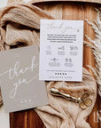 Minimal Candle Care Card with Icons and Business Thank You Canva Template | Cinna - Trendy Fox Studio