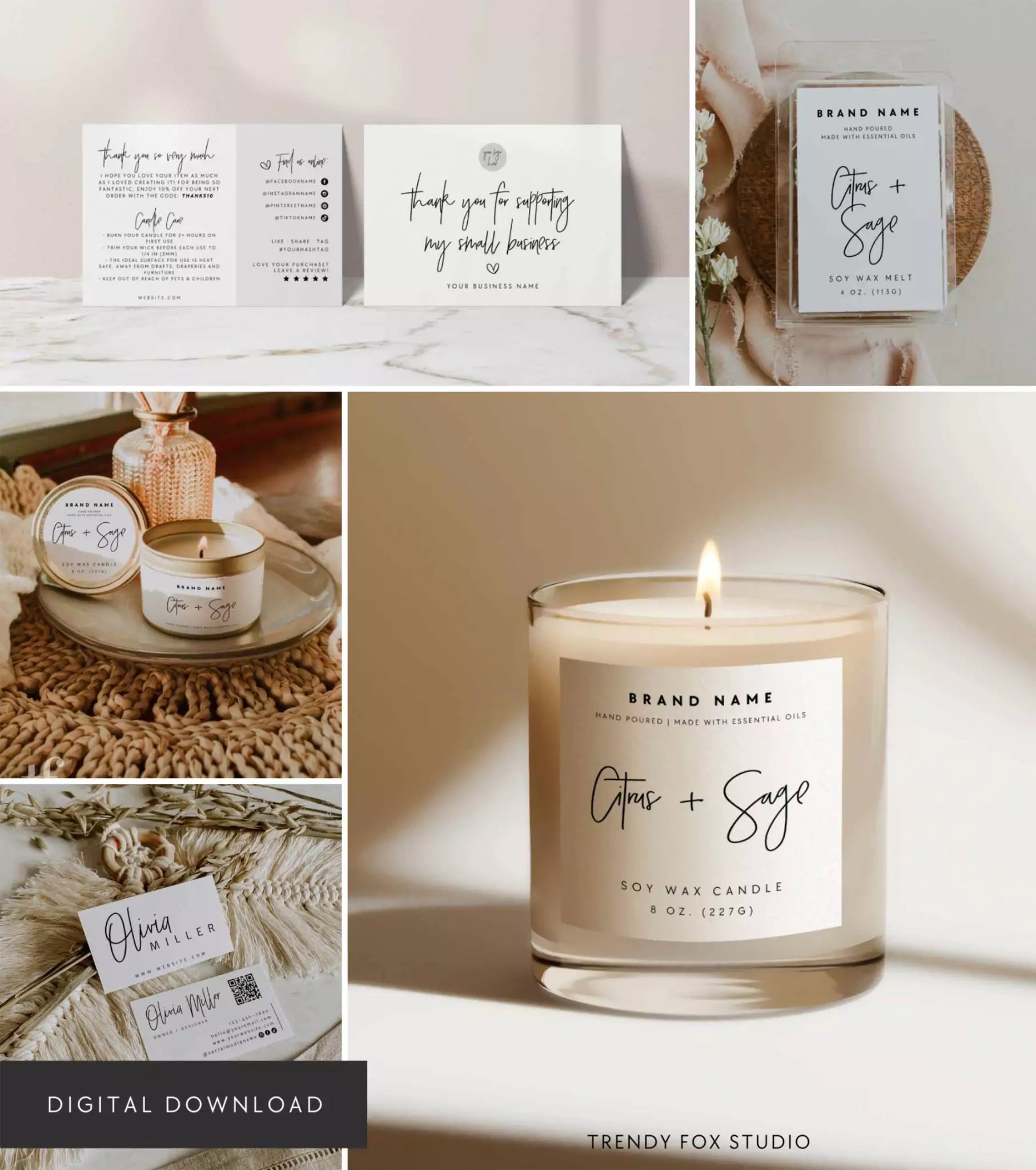 Best Fall Scents for Candles and Wax Melts - Free Label Templates