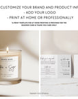 Minimalist Candle Branding Kit Canva Template | Dusk - Trendy Fox Studio