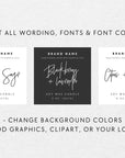 Minimalist Candle Label Canva Template | Dusk - Trendy Fox Studio