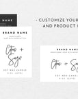 Minimalist Candle Label Canva Template | Dusk - Trendy Fox Studio
