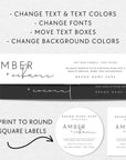Minimalist Candle Label Canva Template | Stella - Trendy Fox Studio