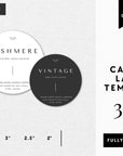 Minimalist Round Candle Label Canva Template | Tina - Trendy Fox Studio