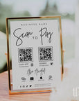Minimalist Scan to Pay Sign & Price List Sign Canva Template | Dusk - Trendy Fox Studio