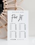 Minimalist Scan to Pay Sign & Price List Sign Canva Template | Dusk - Trendy Fox Studio