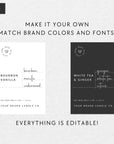 Minimalist Wax Melt Label Canva Template | Blair - Trendy Fox Studio