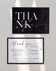 Modern Black Business Thank You Card Canva Template | Dash - Trendy Fox Studio