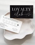Modern Black Loyalty Card Canva Template, Rewards Punch Card | Dash - Trendy Fox Studio