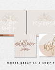 Modern Boho Etsy Shop Kit Canva Template | Etsy Banner, Listing Photos, Icon | Honey - Trendy Fox Studio