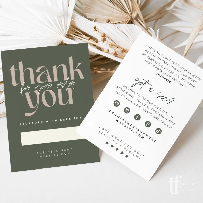 Modern Business Thank You Card Canva Template Celine