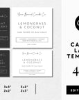 Modern Candle Label Canva Template | Idris - Trendy Fox Studio