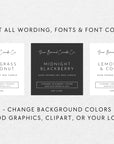 Modern Candle Label Canva Template | Idris - Trendy Fox Studio