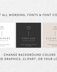 Modern Candle Label Canva Template | Petra - Trendy Fox Studio