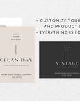 Modern Candle Label Canva Template | Petra - Trendy Fox Studio