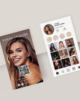 Modern Instagram Style Business Card Canva Template with QR Code - Trendy Fox Studio