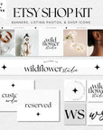 Modern Minimal Etsy Shop Kit Canva Template | Etsy Banner, Listing Photos, Icon - Trendy Fox Studio