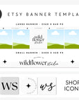 Modern Minimal Etsy Shop Kit Canva Template | Etsy Banner, Listing Photos, Icon - Trendy Fox Studio