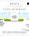 Modern Minimal Etsy Shop Kit Canva Template | Etsy Banner, Listing Photos, Icon - Trendy Fox Studio