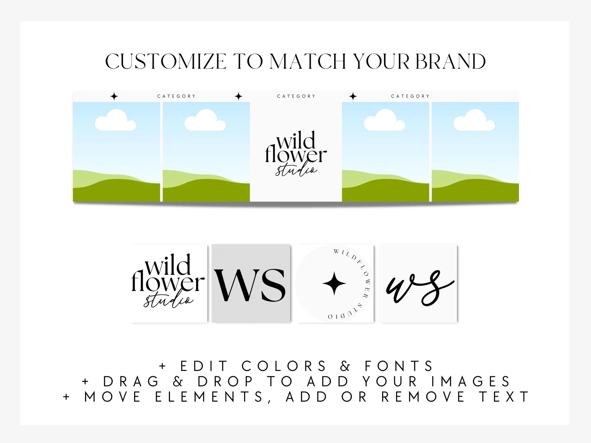 Modern Minimal Etsy Shop Kit Canva Template | Etsy Banner, Listing Photos, Icon - Trendy Fox Studio