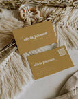 Modern Retro Mustard Business Card Canva Template - Trendy Fox Studio