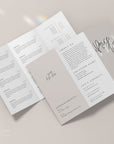 Modern Tri-Fold Price List, Brochure Rack Card Price Menu, Canva Template | Emory - Trendy Fox Studio