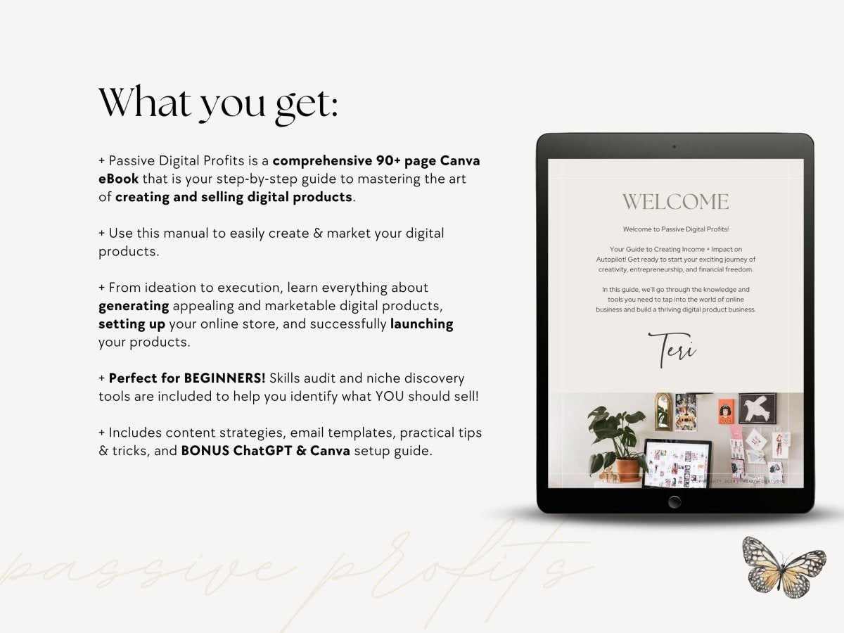 Passive Digital Profits: Guide to Create and Sell Digital Products - Trendy Fox Studio
