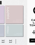 Pastel Candle Label Canva Template, Soft Muted Predesigned Product Label - Trendy Fox Studio